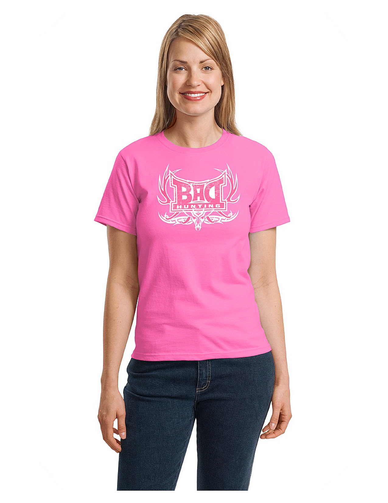 BAD Hunting T-Shirt Ladies Pink